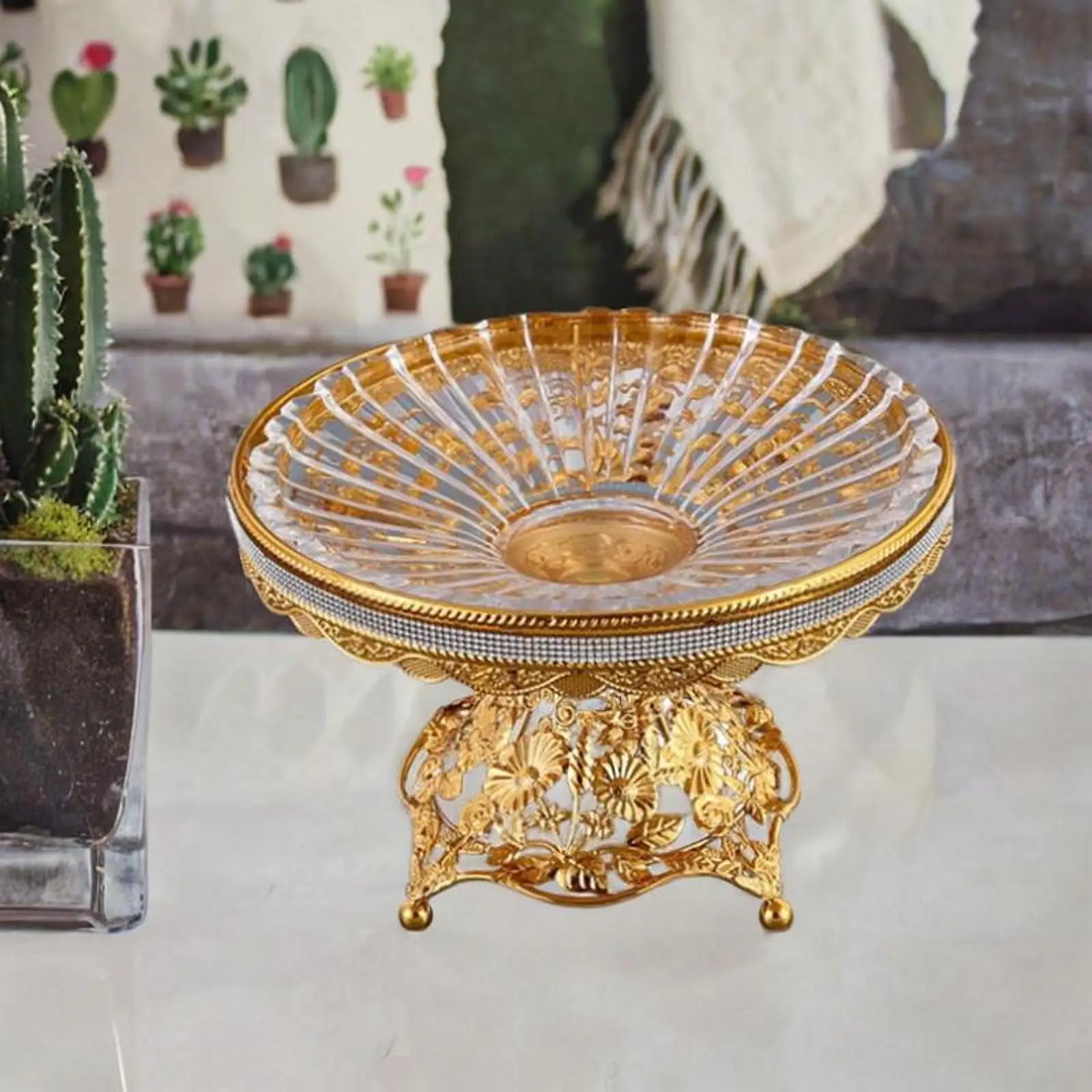 

Pedestal Fruit Plate Specialty Plate Serving Tray Snack Candy Plate for Home Countetop Kitchen Breads Snacks Table Centerpiece