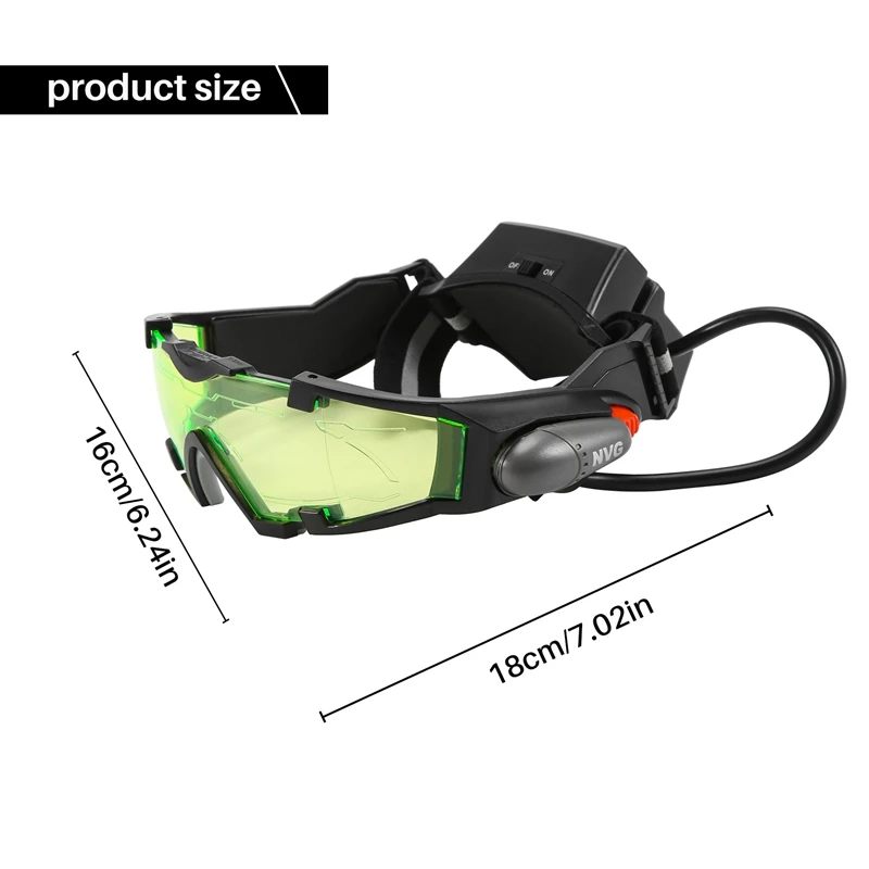 Night Vision Goggles Adjustable Kids LED Night Goggles For Racing Bicycling Hunting To Protect Eyes Children Gift