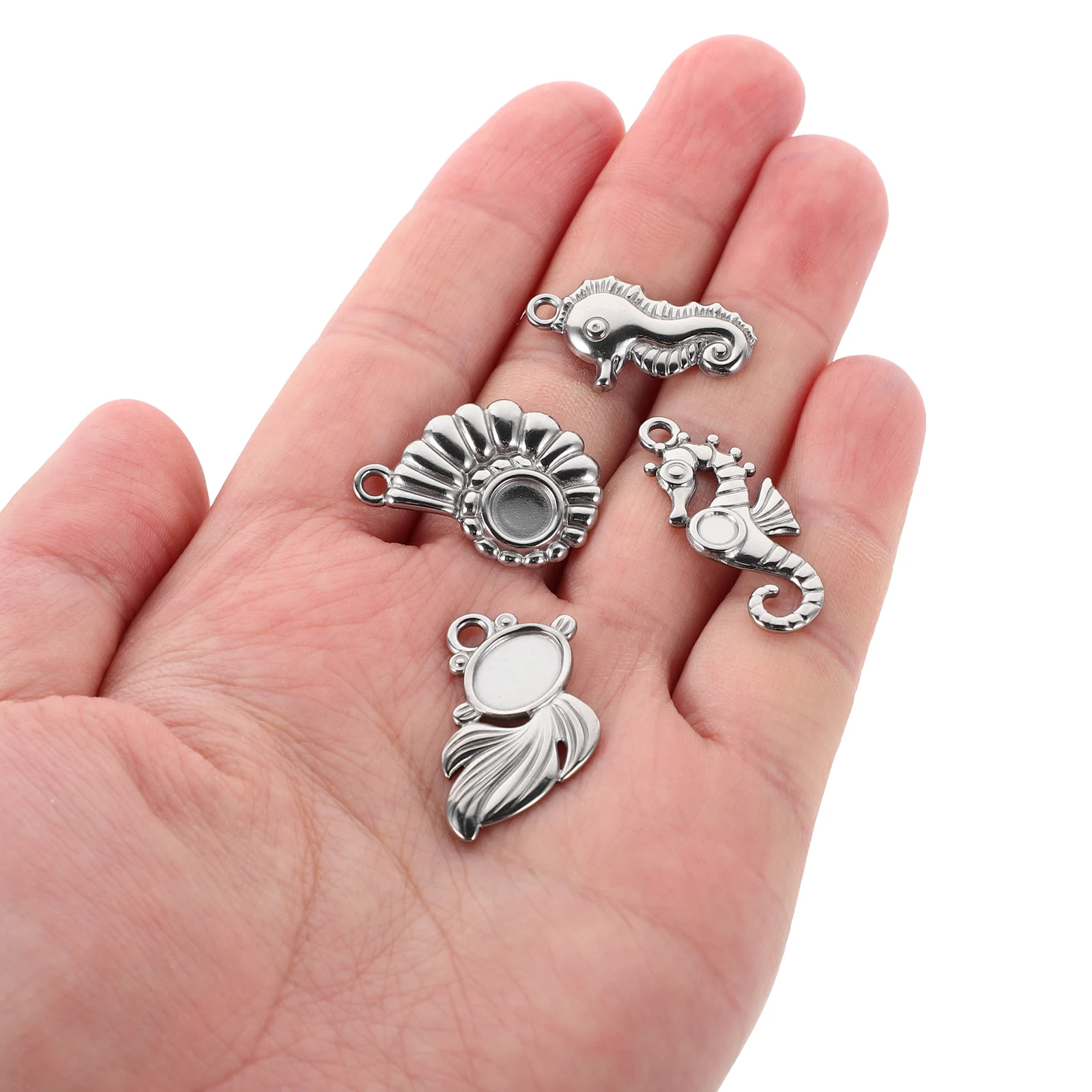 

20 Pcs Marine Handmade Jewelry Beach Charms for Bracelets Conch Seashell Earrings Pendants