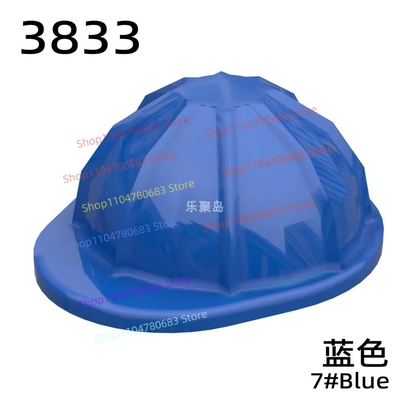 MOC Building Block Compatible Accessories Guarantee Safety Helmet Construction Site Toy Assembly and Assembly.