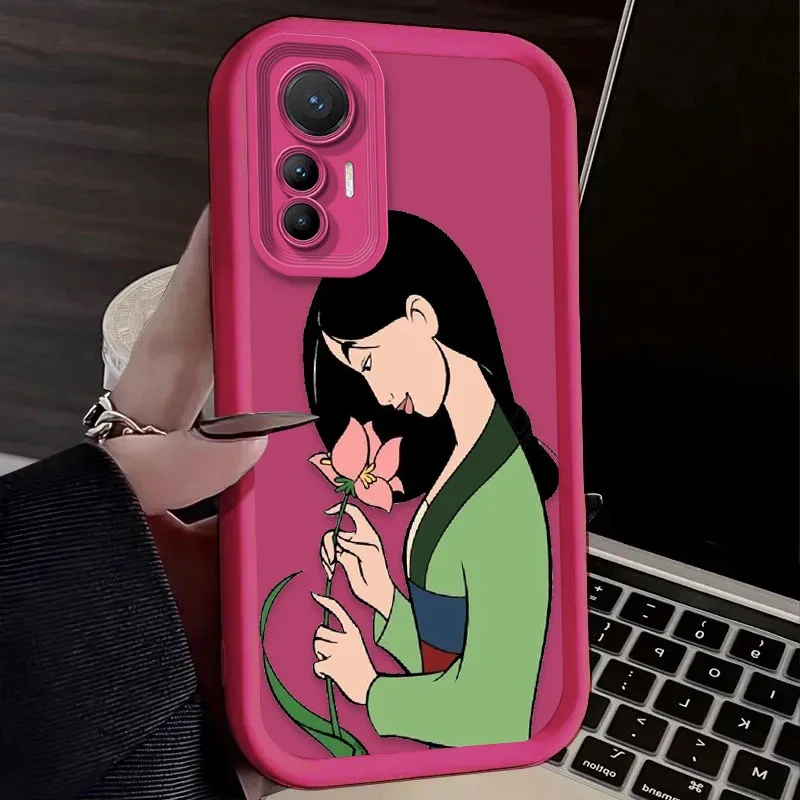 Casing Mulan kartun Disney untuk Xiaomi, 14T 13T 12T 11T 13 12 11 Lite 5G NE POCO X6 X5 F6 F5 F3 X4 GT X3 NFC M5S C65 M6 Pro Funda