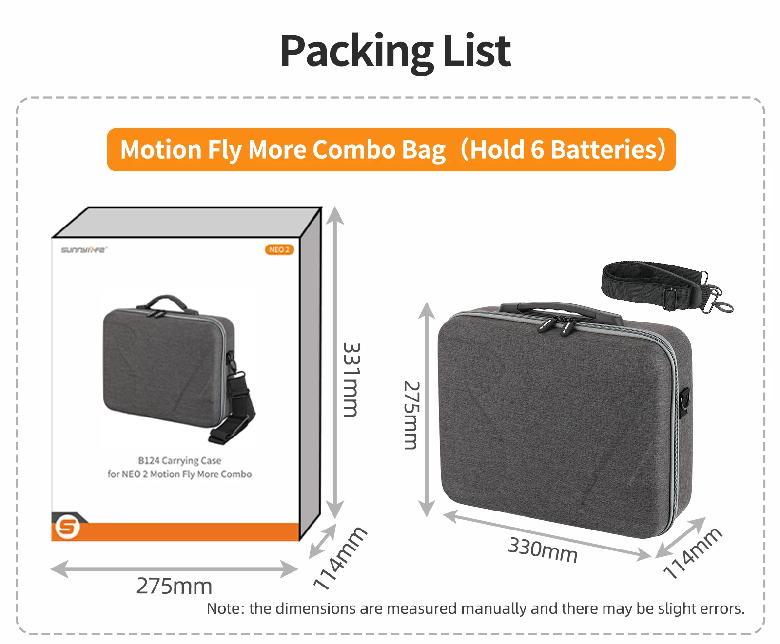 

Hard Storage Case for DJI NEO2 Drone Goggles N3 Shockproof Protective Travel Carrying Box