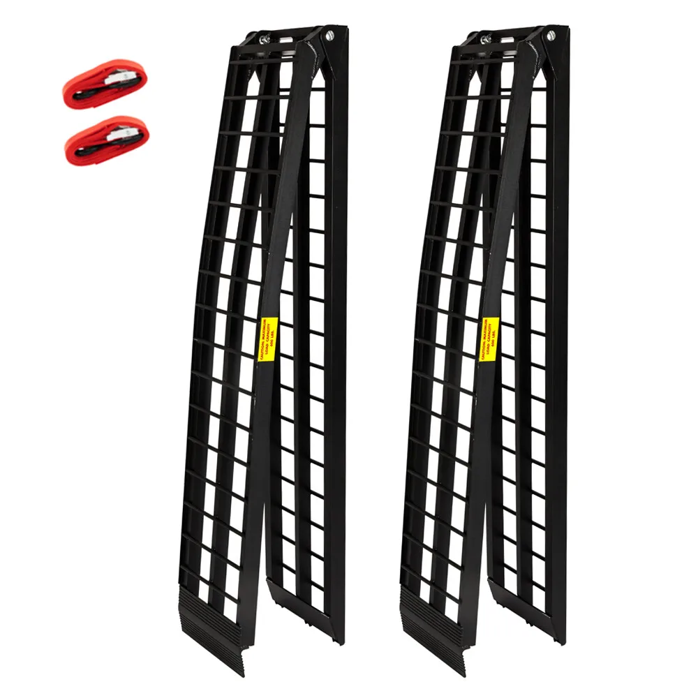 

2pcs 10ft Aluminum ATV Truck Motorcycle Loading Arched Ramps 1200Lbs Capacity