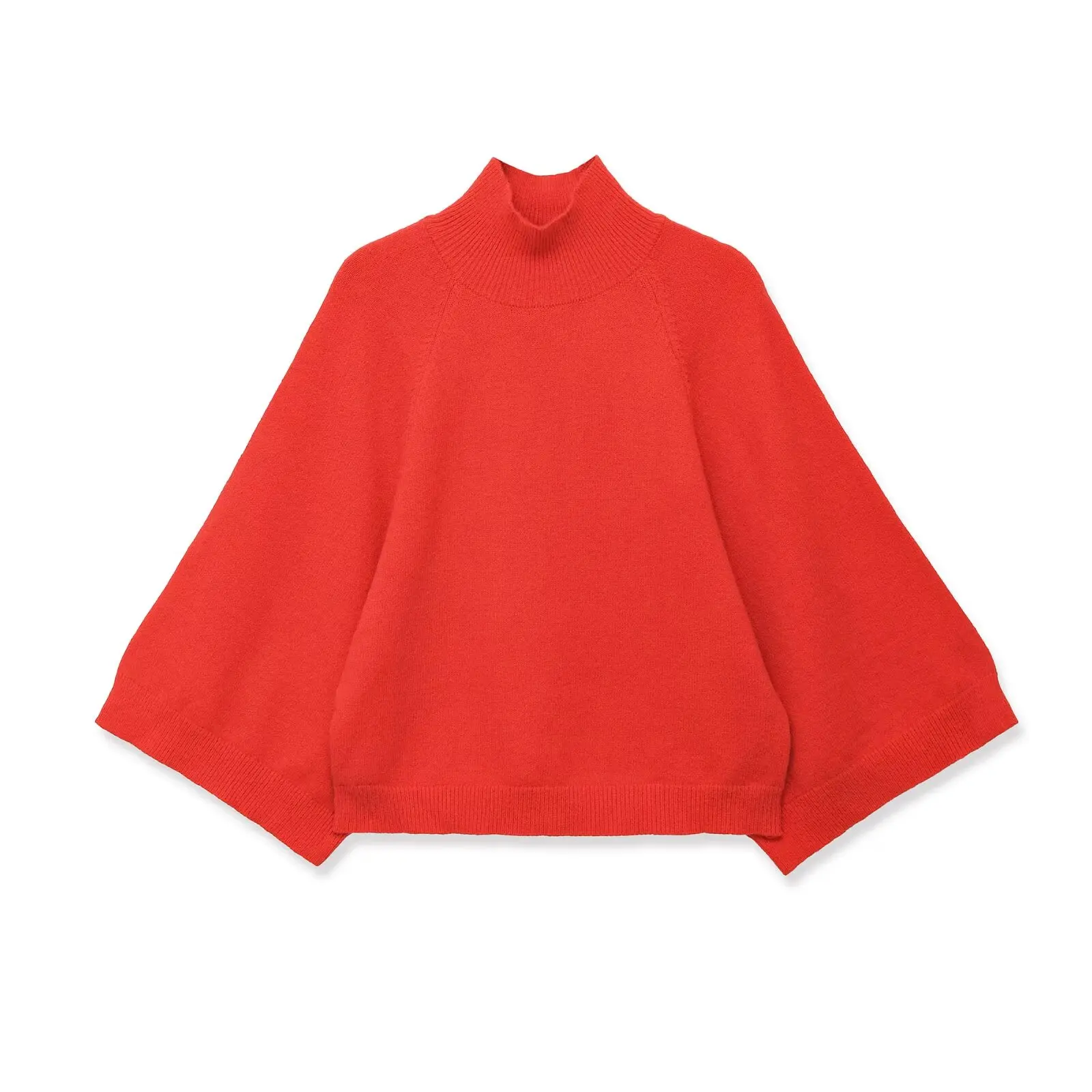 NLZGMSJ Beiläufige Gestrickte Frauen Lose Pullover Herbst Langarm Halb Hohe Kragen Oversize Pullover Weibliche Warme Pullover Y2K