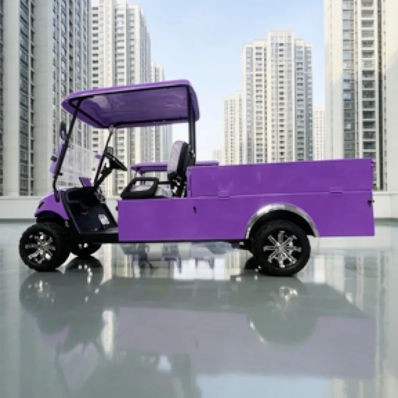 High-End Quality 4000W Golf Cart 2 Seat Prices Electric Golf Cart With Rear Cargo Box Custom Golf Cart Save Time