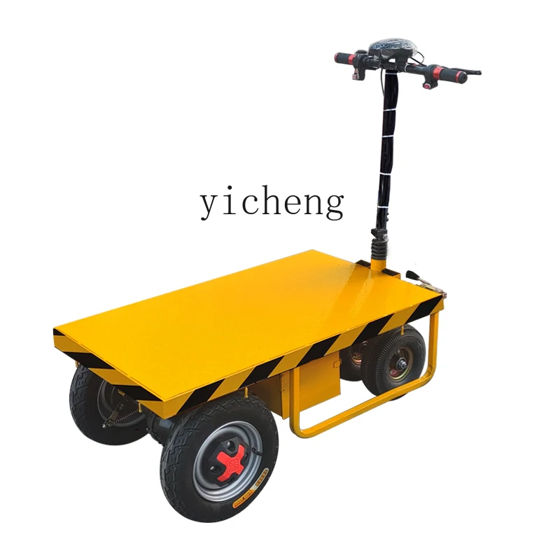 Xl Reverse Donkey Electric Folding Platform Trolley Construction Site Three-Wheel Hand Push Cargo Carrier Project