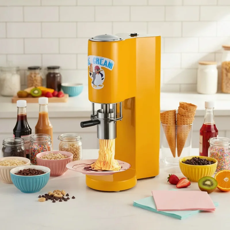 

Мороженица Birui BR-80W (красная/белая/оранжевая), 420 мл, производство Италия, 80 Вт, для мягкого мороженого, пасты, спагетти, закусок, в форме лапши