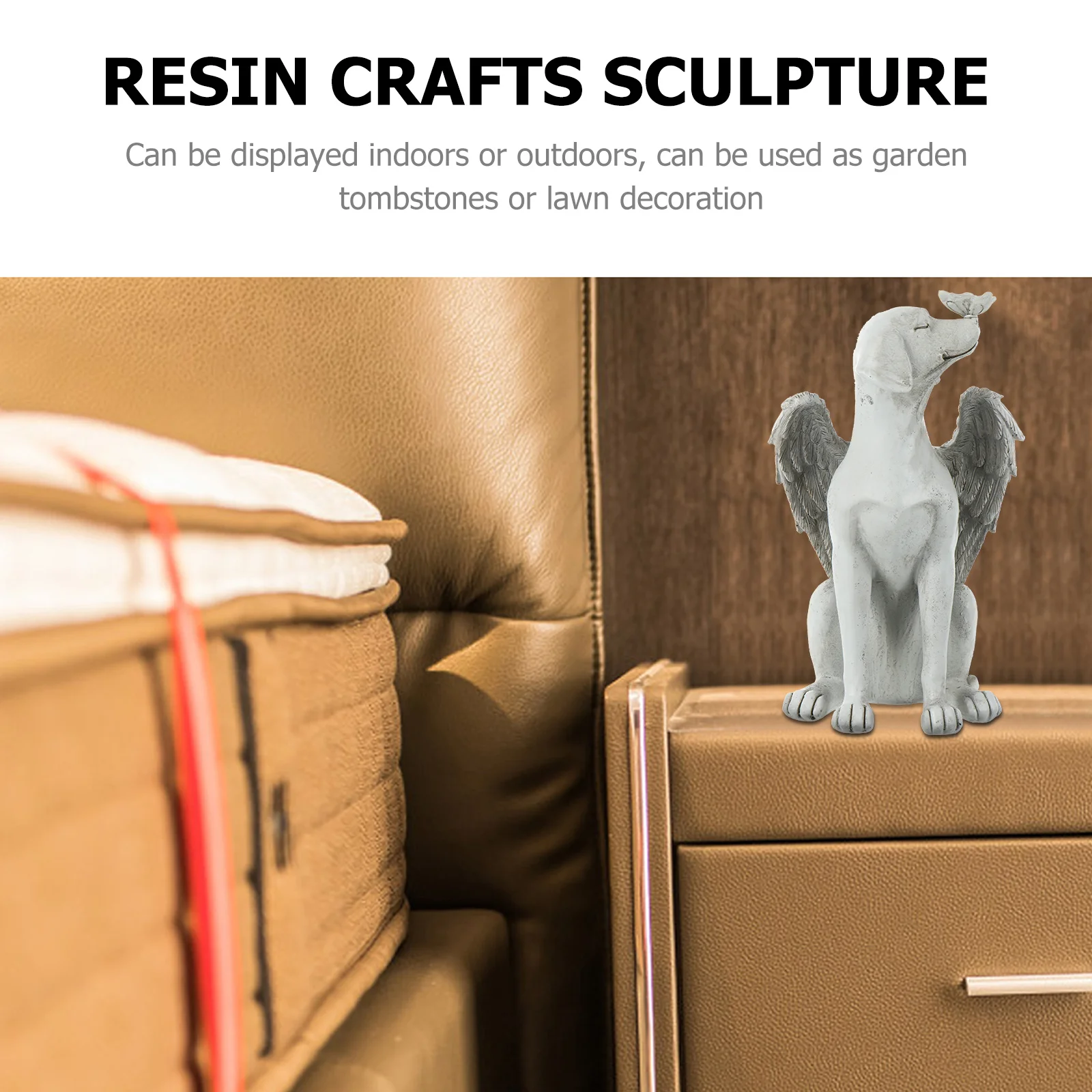 Resin Memorial Dog Angel Statue Premium Craft for Garden Outdoor Indoor Decoration Pet Loss Tribute Healing Gift