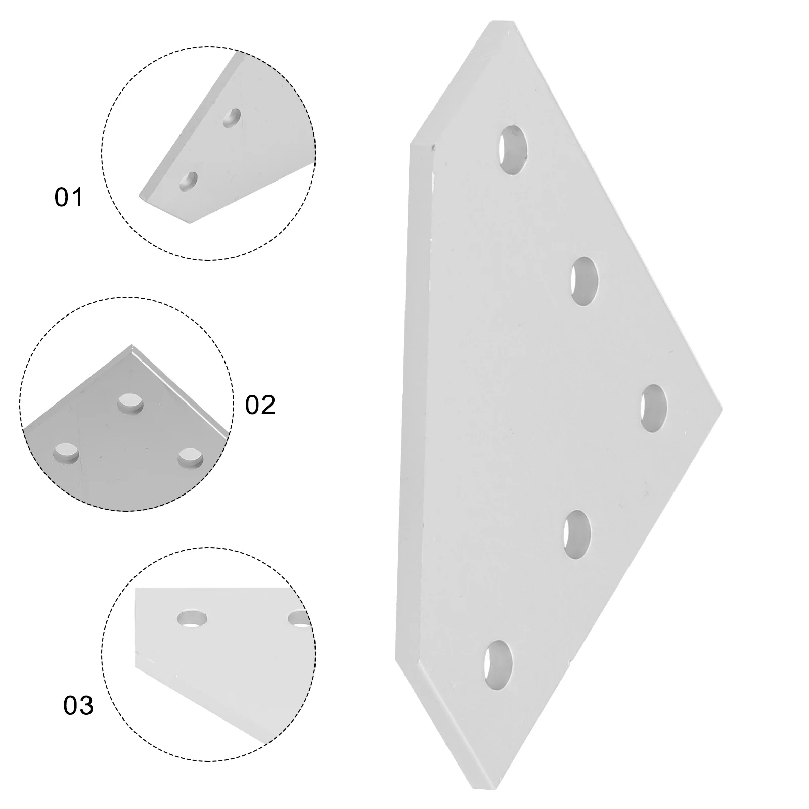 Aluminum Alloy Nails Nuts Screws Tool Angle Bracket Joining Plate Black Without Screws 1pc 90 Degree Fasteners