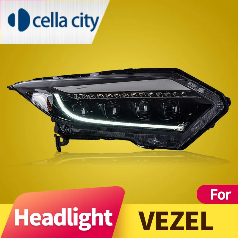 

Headlight Assembly for Honda VEZEL 2015-2018 LED DRL LED Dual Beam Lens LED Sequential Turn Signal LED LENS HIGH BEAM
