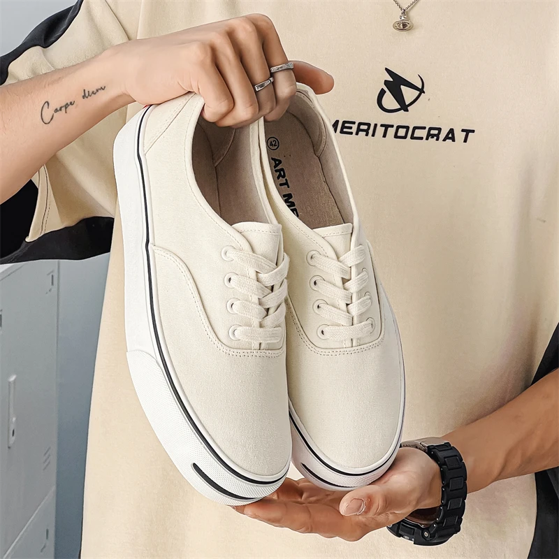 

Новый весенний продукт 2024, мужские дышащие модные парусиновые туфли в корейском стиле, дышащие туфли на мягкой подошве с низким вырезом