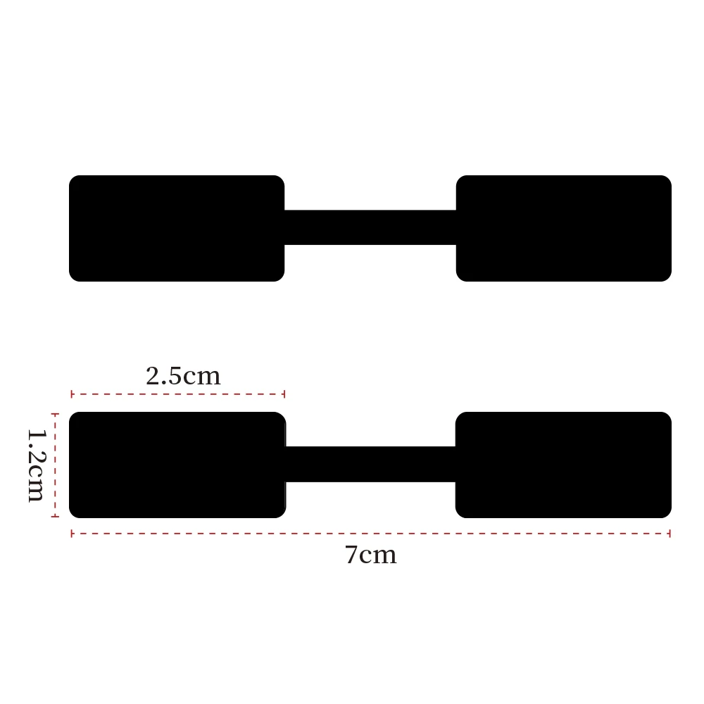 100PCS Custom Brand Logo White Black Square Head Label Tags Necklace Bracelet Ring Lable Price Tag For Jewelry Making