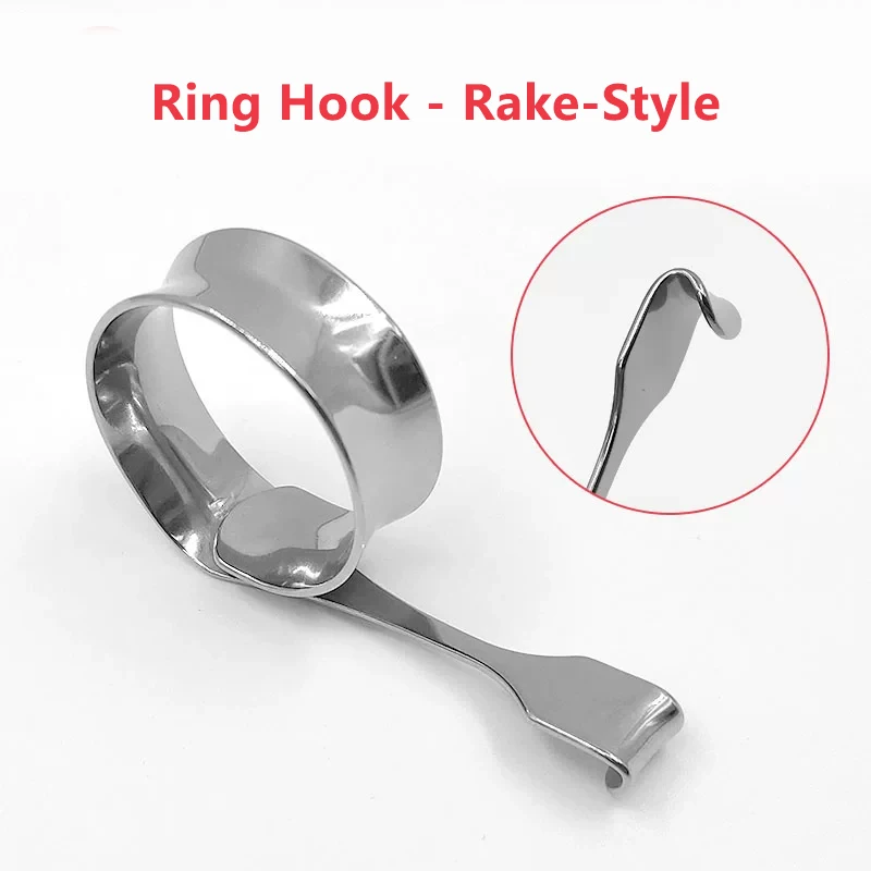 Stainless Steel Cosmetic and Plastic Surgery Tools for Double Eyelid Surgery with Double-claw Design Finger Loops Traction Hooks