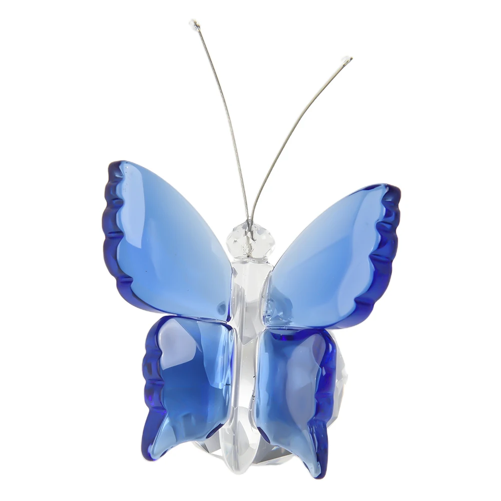 Ornament Flying Butterfly Tabletop Wedding Decor Ball Base Collection Figurine Glass Ornament Home Decoration 2023