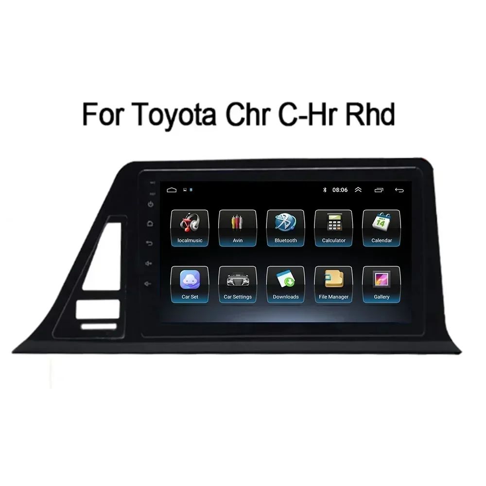 2 Din Android 13 Car Stereo Radio DVD GPS Multimedia Video Player 5G WiFi Camera DSP Carplay For Toyota CHR C-HR Rhd 2016-2030