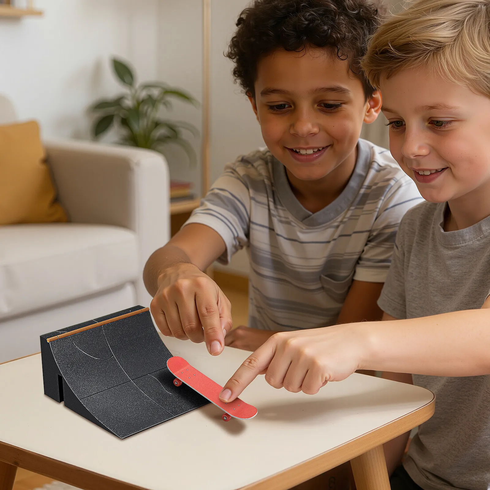 

Детский фингер-скейтборд: креативный пластиковый набор с рампами и препятствиями для снятия стресса, увлекательная игра, улучшающая координацию рук и глаз