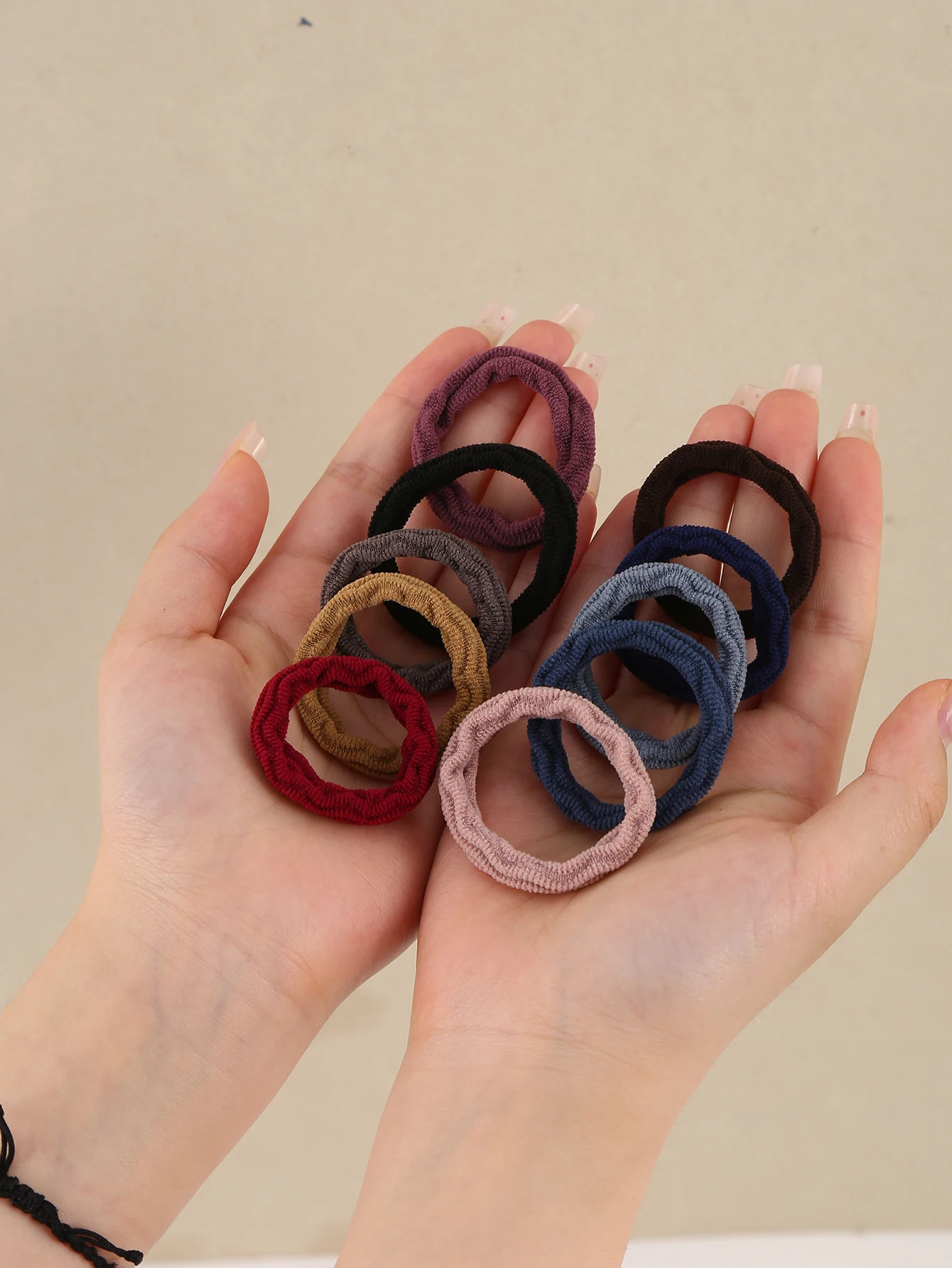 10/20/30/50Pcs Girls Colorful Hair Bands Set Nylon Elastic Rubber Band Children Ponytail Holder Scrunchies Kids Hair Accessories