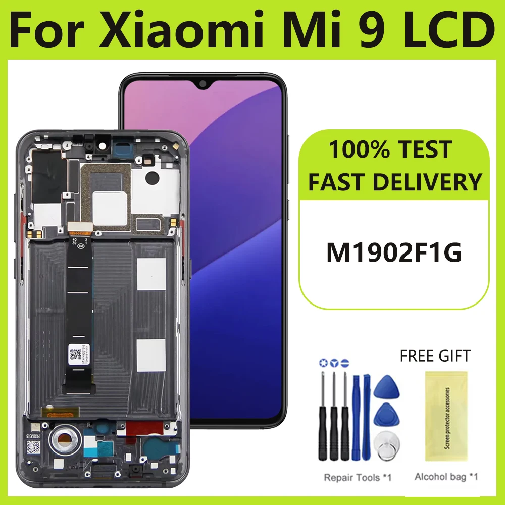 LCD Display For Xiaomi Mi 9 LCD M1902F1G Display Touch Screen Digitizer Assembly For Xiaomi Mi 9 LCD Screen Replacement