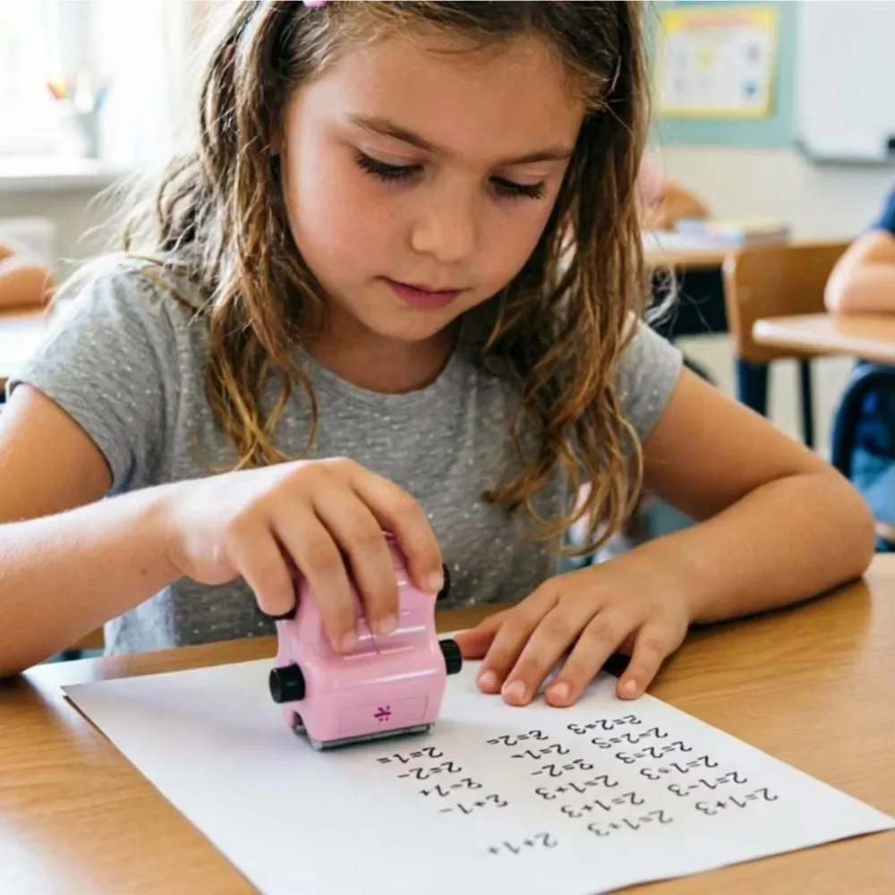 

Math Exercise Math Roller Stamp Addition Subtraction Reusable Random Digital Teaching Stamp Fun Learning Creative