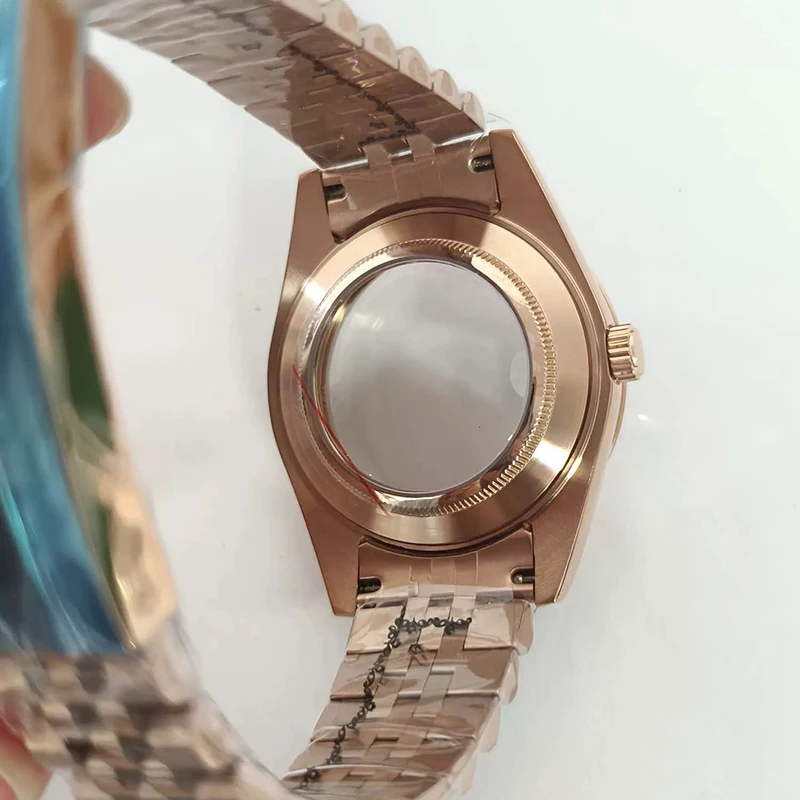 Нержавеющая сталь 316L, 41 мм, розовое золото, корпус для часов в классическом стиле + ремешок, циферблат 28,5 мм, водонепроницаемый, подходит для механизма 8285