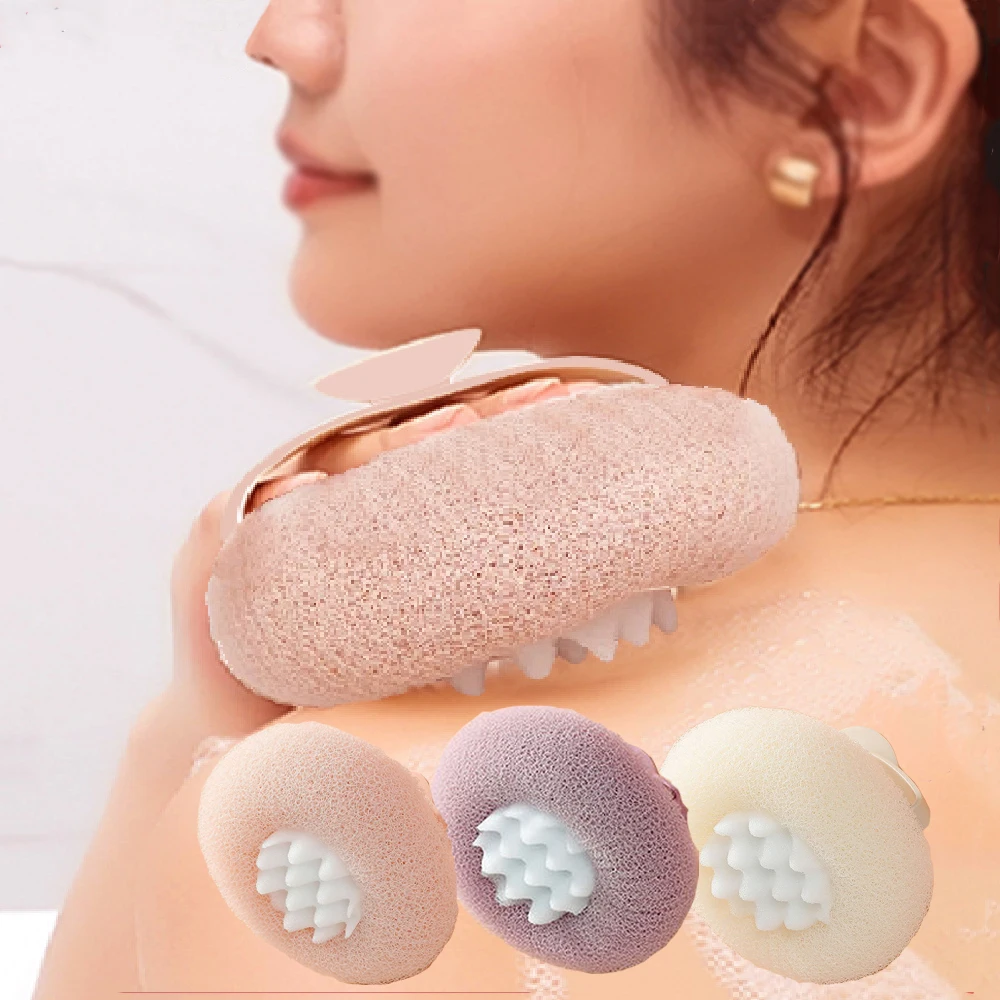 1pc SPA Exfoliating Shower Brush Soft Bath Ball Body Clean Scrubber Foam Body Cleansing Massage Shower Gentle Massage Bath Brush