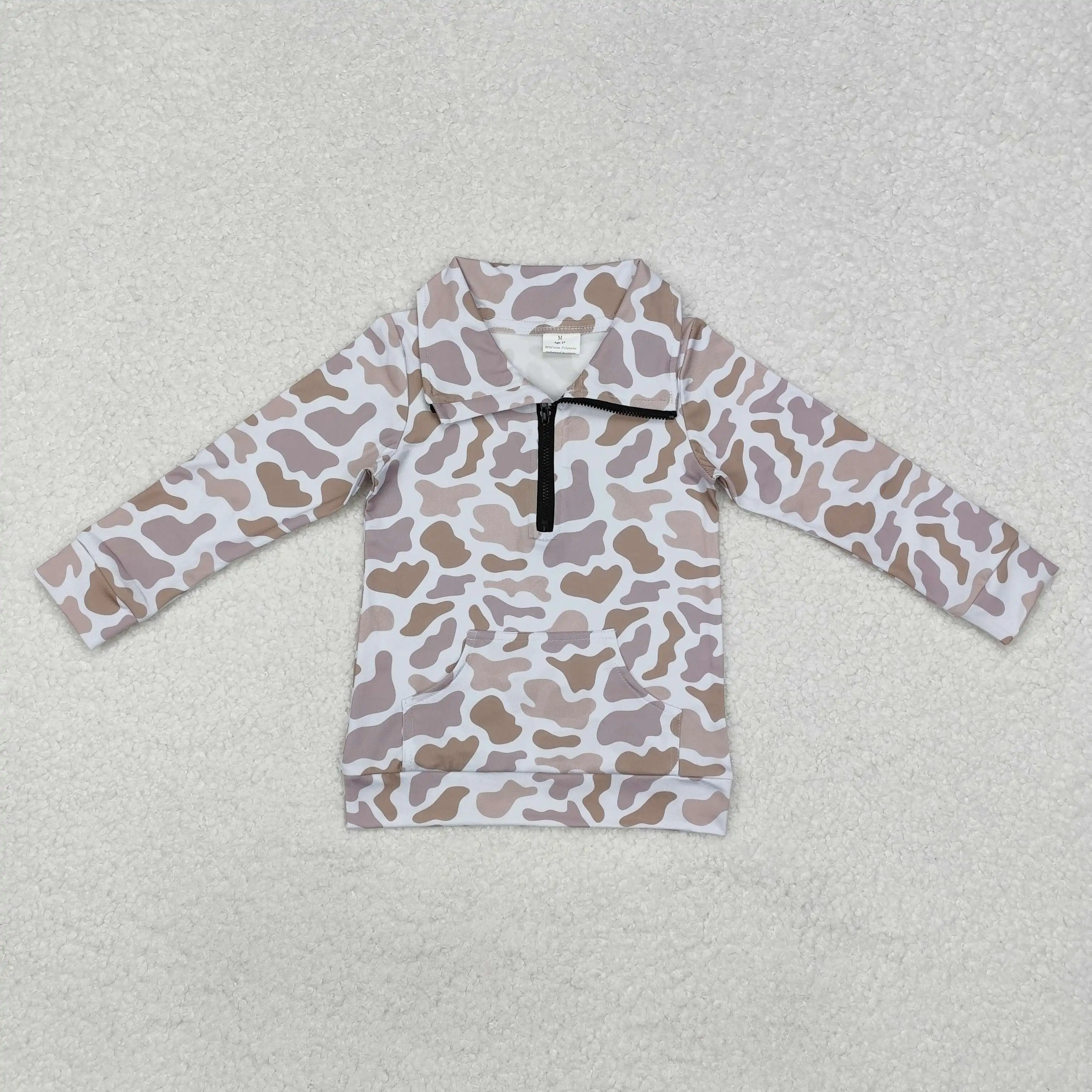 

In Stock Boutique Boys Clothing Camouflage print Children's shirt Wholesale Long Sleeve Shirts Tops Boys