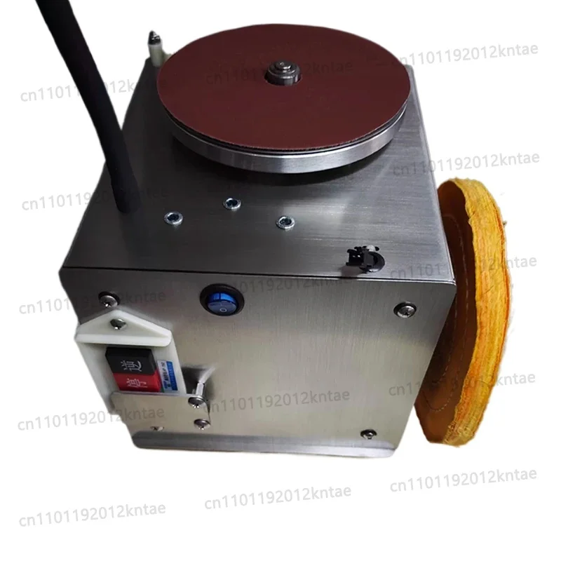 220V Mini Bench Disc Sander Sanding Roller Electric Edge Sharpener Variable Speed Self-adhesive Benchtop Grinding Machine