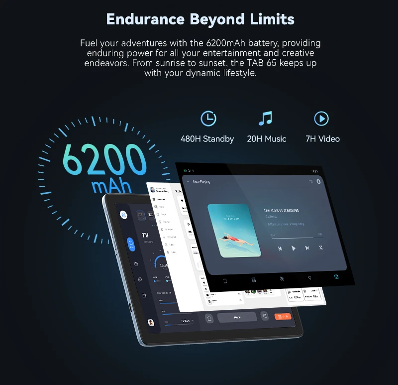 Tablet Cubot TAB 65, Android 15, Octa-Core, 12GB RAM(4GB+8GB), 128GB ROM, 10.1-Inch HD+ 90Hz Screen, 13MP Camera, 6200mAh, OTG