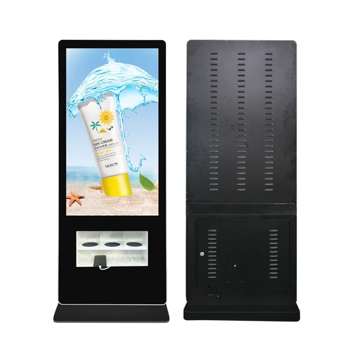 49 55 65Inch Smart Phone Charging Cable Advertising Screen Android Wireless Phone Charging Digital Signage
