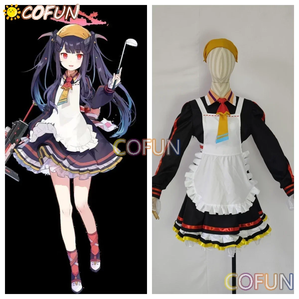 COFUN [Customized] Game Blue Archive Aikiyo Fūka Cute Style Maid Dress Cosplay Costume Halloween Outfits Women Clothing New