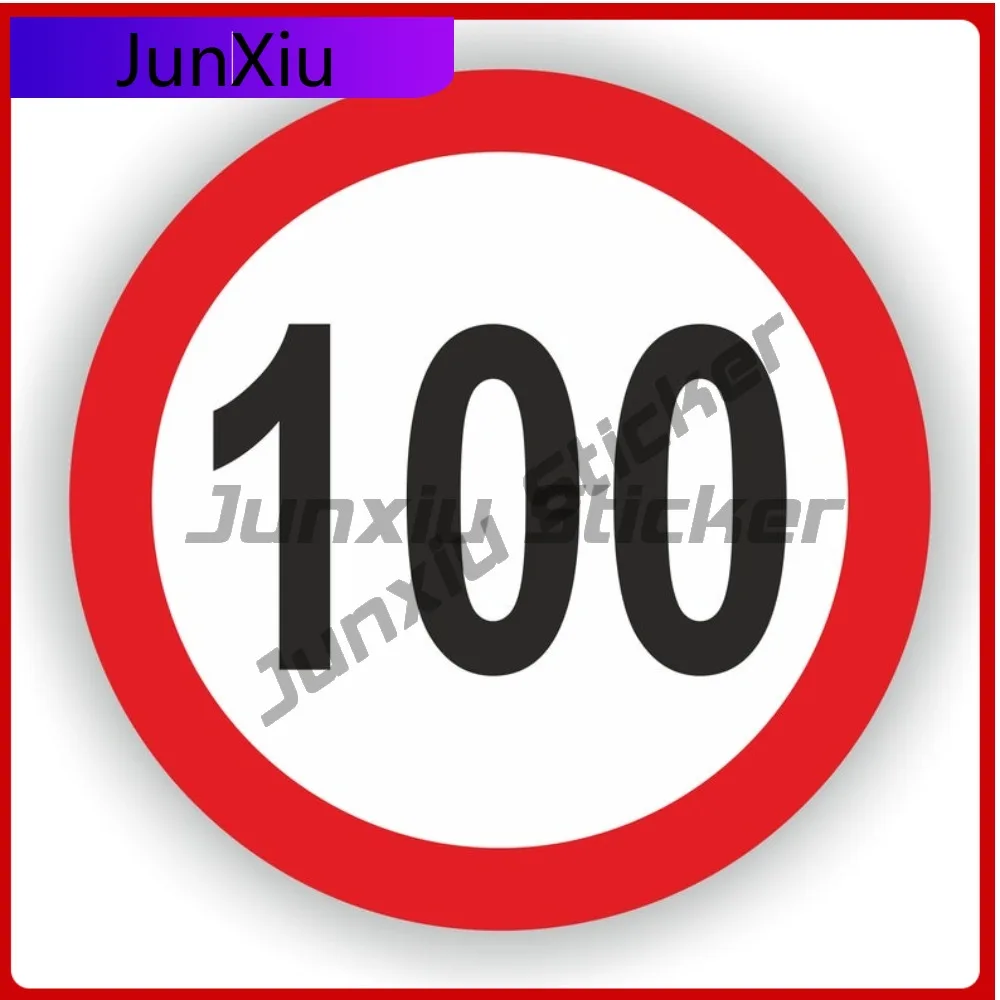 

Speed Limit Cool Bumper Weatherproof Decal Decoration Warning 100 Circular UV Cool Bumper Anime Decal Stylish Boat Laptop