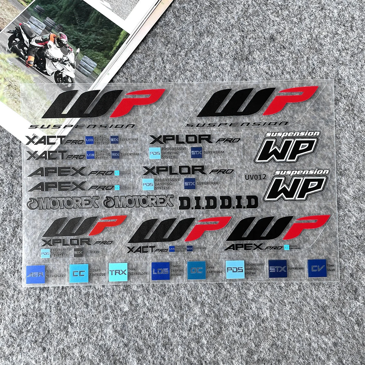 Motorcycle New Material Sticker WP Suspension Fork Damper Decal MotorBike Accessories For Duke 390 790 1290  Universal Decorativ