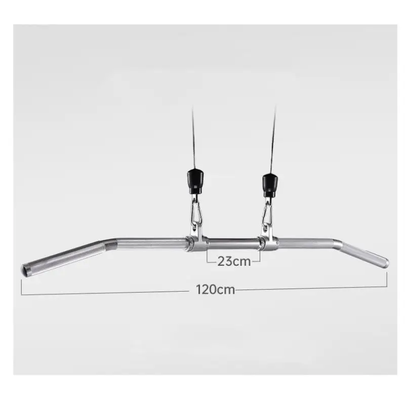 Fitness Lat Pull Down Handle Non-slip Grip Gym Pully Cable Machine Attachments Rowing T-bar Home Workouts Solid Handle Bar