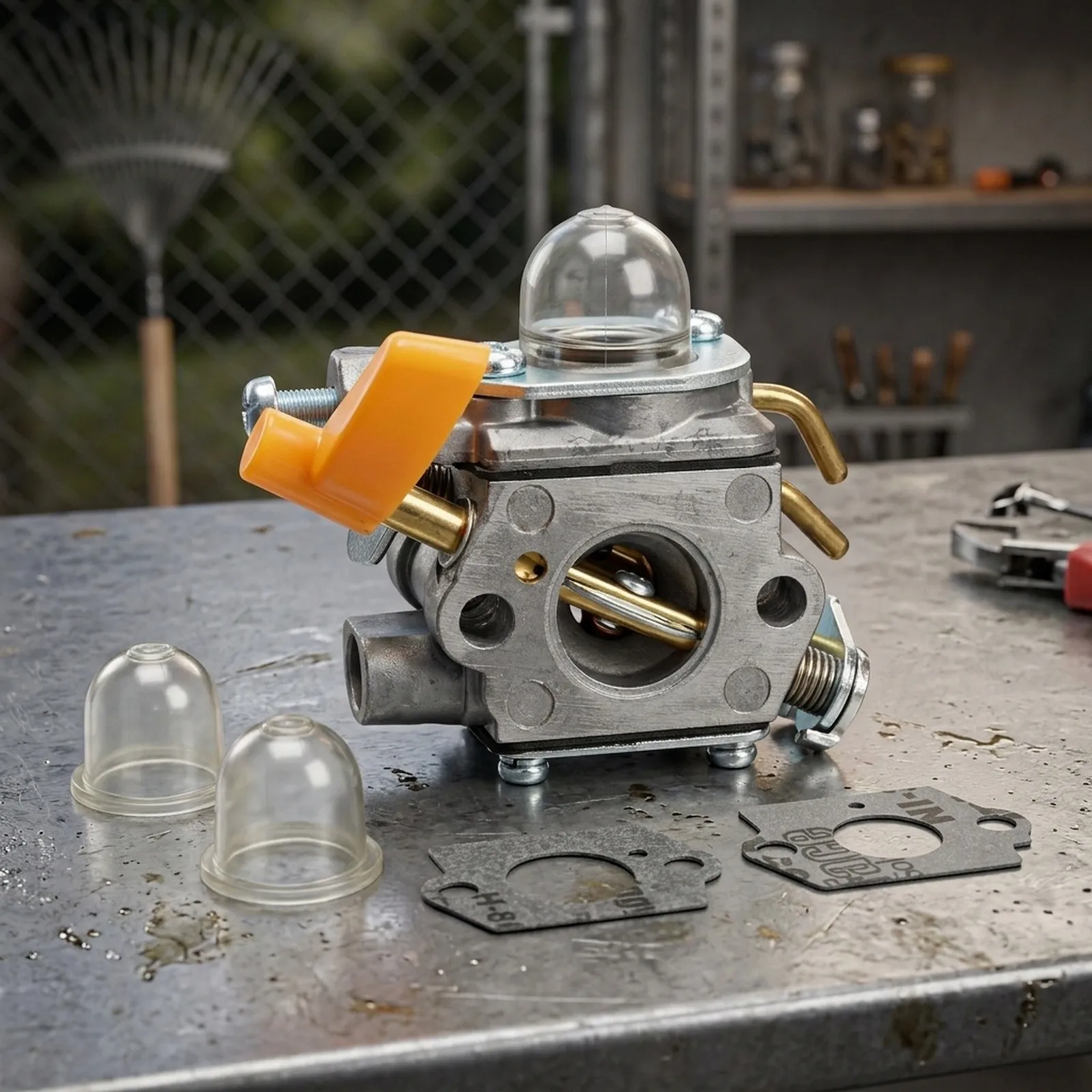 308054032 Carburetor kit 901552002 Assembly Brushcutter Engine For Homelite Ryobi25cc 26cc 30cc Parts for primer Bulbs