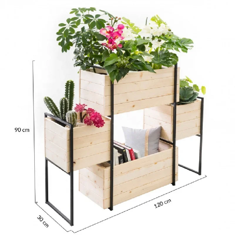 XWP026 Garden Bed With Metal Frame For Outdoor And Flower