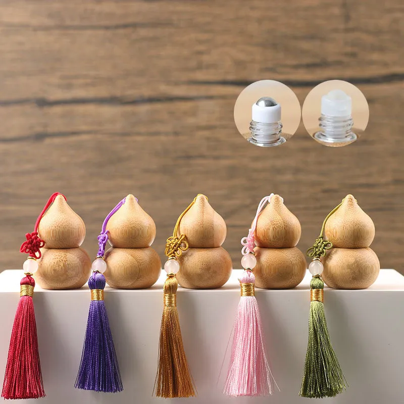 10/30pcs 병에 롤 천연 대나무 1ml 미니 향수병 빈 롤온 에센셜 오일 컨테이너 화장품 샘플 포장