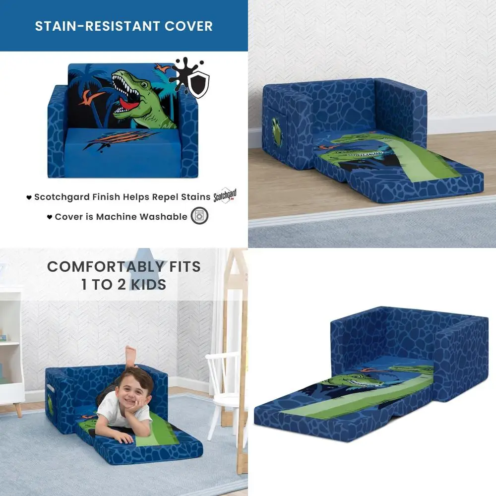 

Convertible Dino-Themed Chair: Lightweight, Portable Lounger for Kids & Toddlers