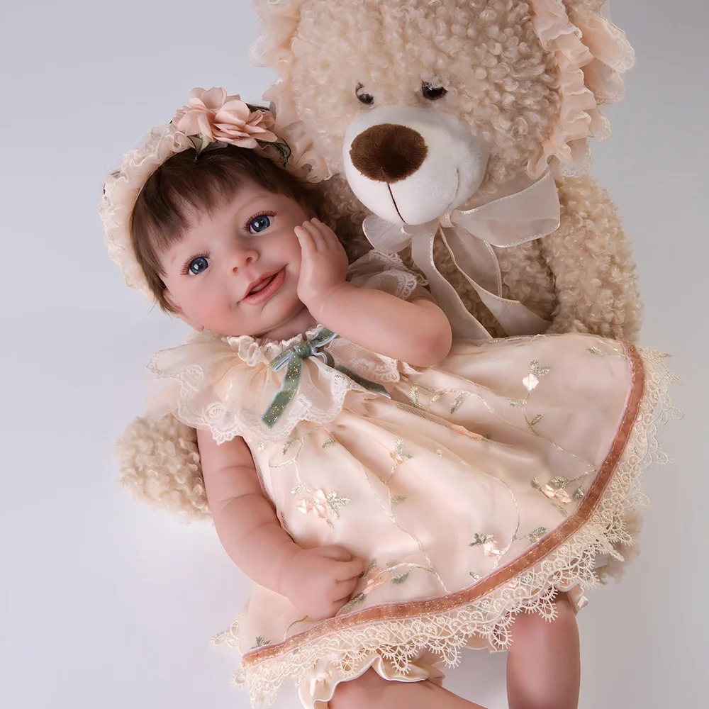 20 inch Kawaii realistische vinyl pop Franse vintage herboren pop kamer decor speelgoed collectie hobby's voor kinderen verjaardag kerstcadeaus