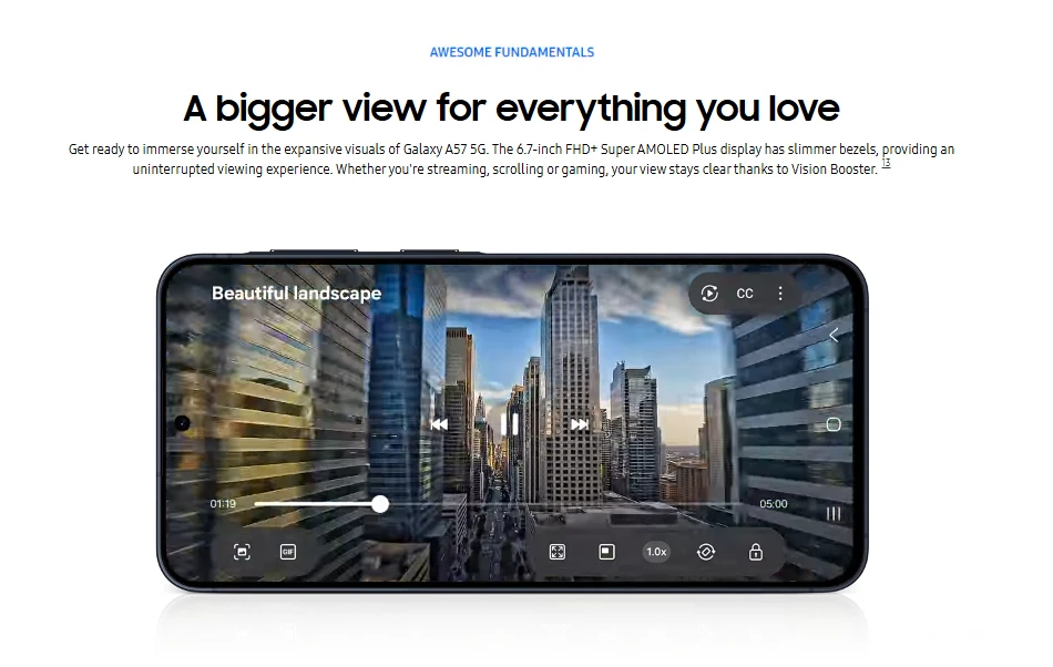 Samsung Galaxy A57 5G Smartphone Global Version Exynos 1680 Processor 6.7" 120Hz Super AMOLED Display 50MP Camera 5000mAh