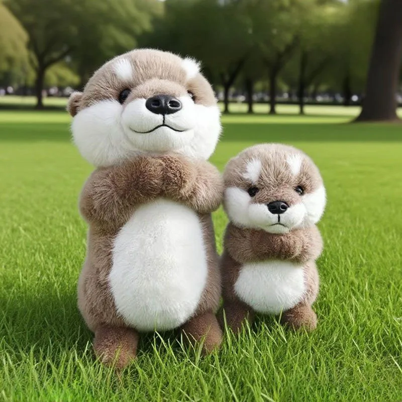 

Набор плюшевых игрушек «Милый ласкотер»: мягкие игрушки-зверюшки для родителей и детей, кавайные фигурки ласкотеров, декор для дома, идеальный подарок для детей