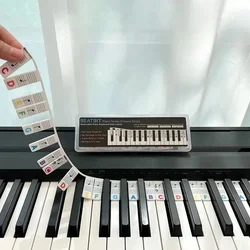 1PC Reusable Silicone Piano Keyboard Note Labels - Perfect for Kids & Beginners Learning Piano Notes Musical Instruments Parts