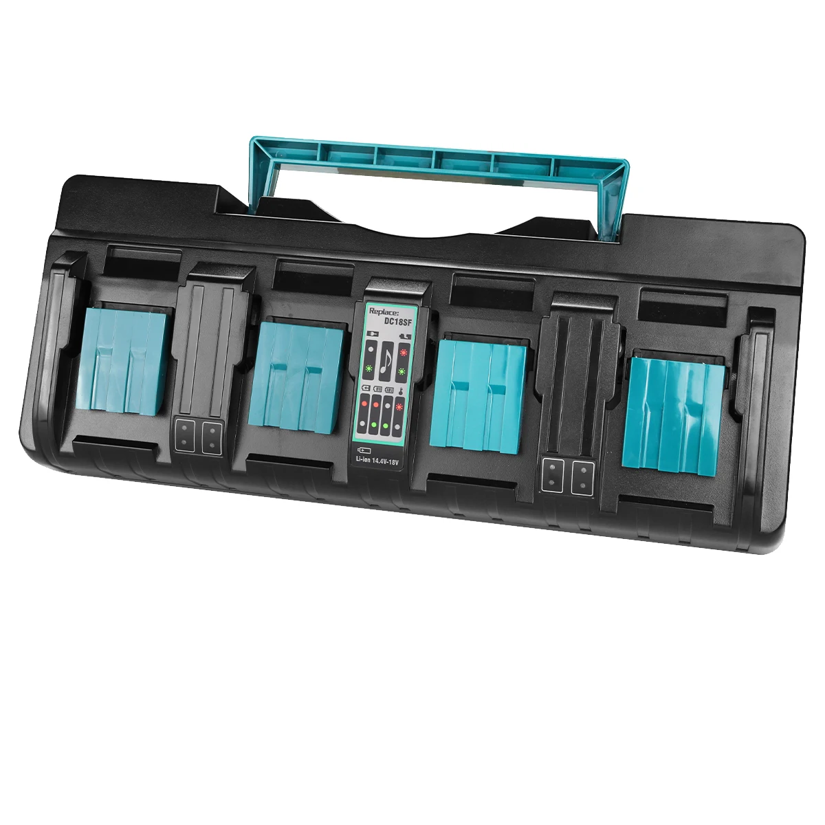 

Зарядное устройство DC18SF 18В с 4 портами для аккумуляторов Makita 14.4В-18В BL1850 DC18RD DC18RC