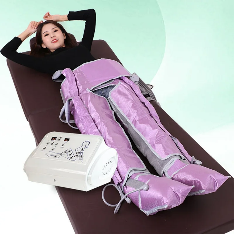 

Purple Professional Pressotherapy Machine Air Lymphatic Massage Device for Arms Shoulders Belly Legs Waist And Foot Pump