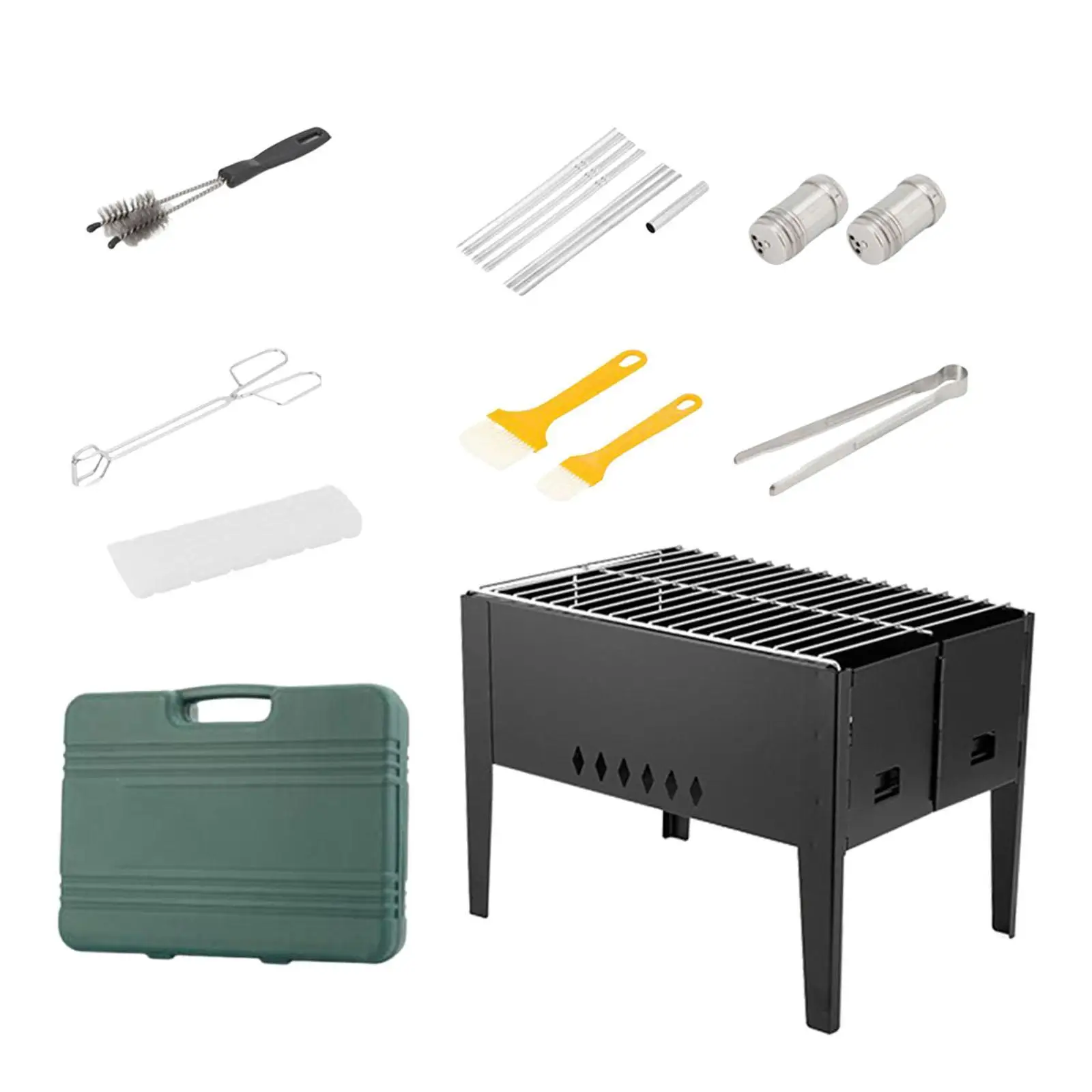 BBQ Grill with Tool Box Outdoor Camping Grill for Backpacking Camping Hiking