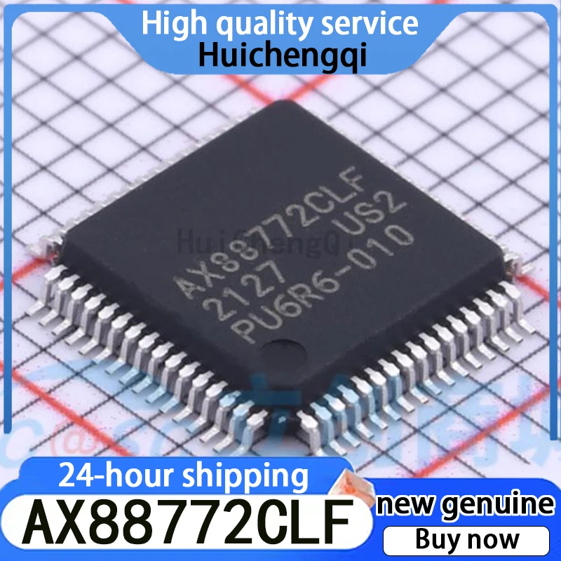 2PCS Original Genuine AX88772CLF AX88772 Package LQFP-64 Ethernet Transceiver in Stock