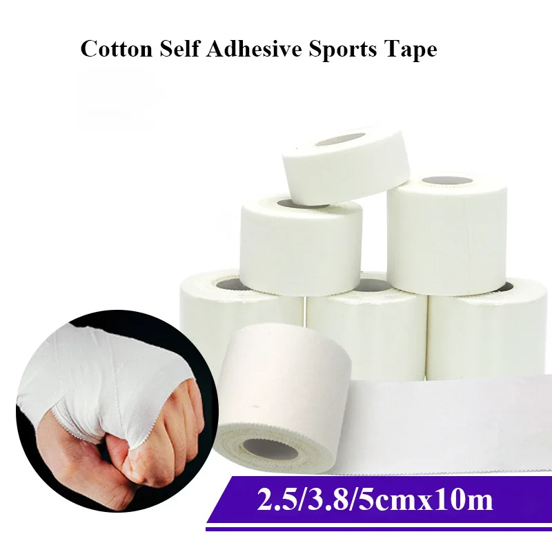 6Rolls Cotton Sawtooth Adhesive Sports Tape Knee Wrist Ankle Injury Muscle Strain Protection Bandage Athletic Kinesiology Tape