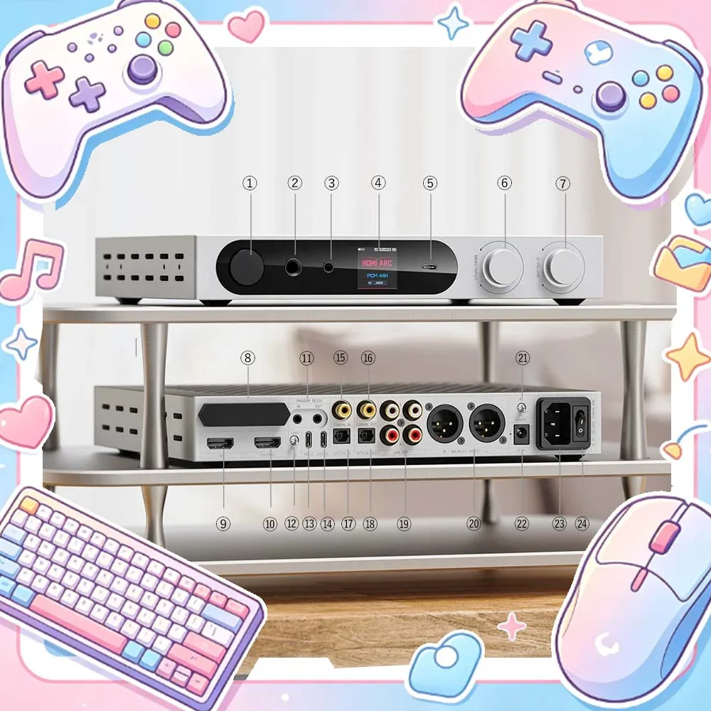 FiiO K19 Flagship Desktop DAC Headphone Amplifier Hi-Res Audio Dual ES9039SPRO HIFI Decoder DSD512 31-band PEQ XMOS XU-316 Gifts
