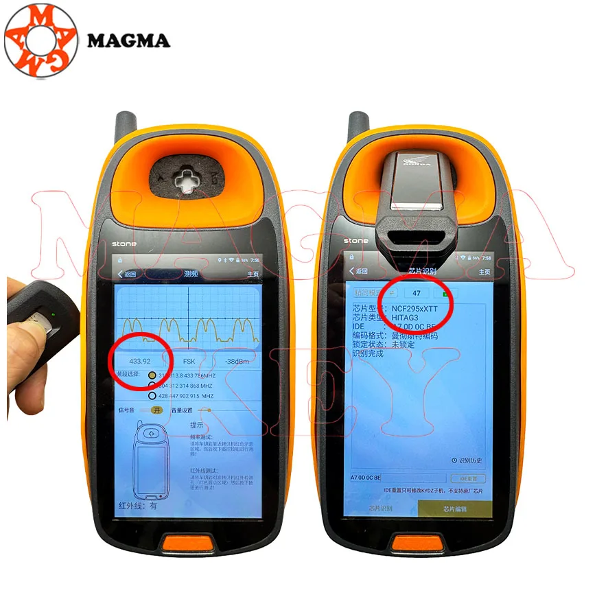 MAGMA الأصلي K77 433MHz 47 رقاقة مفتاح التحكم عن بعد لهوندا دراجة نارية سكوتر K77 ADV SH 150 فورزا 300 PCX150 مع حزمة #6