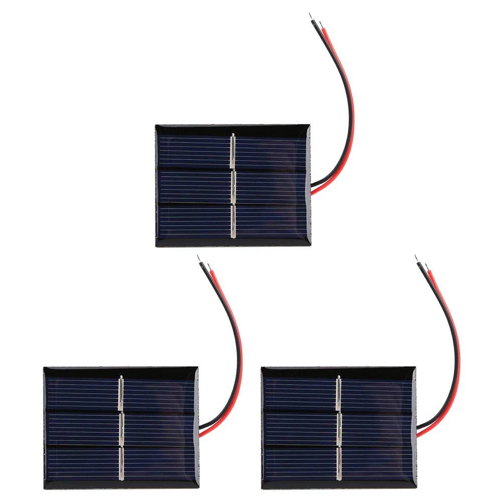 0.4W 1.5V Solar Panel with Wire Mini Solar System DIY for Battery Cell Charger