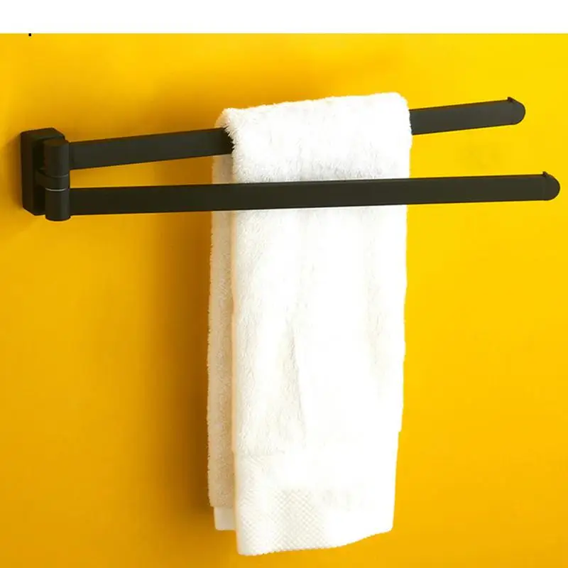 

Towels Bar Hanger Two Stainless Steel Bathroom Accessories Need To Punch Wall-mounted Hanging Restroom Storage